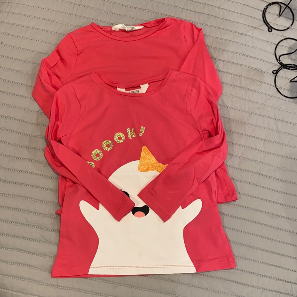 Set of 2 long sleeve shirts for girls